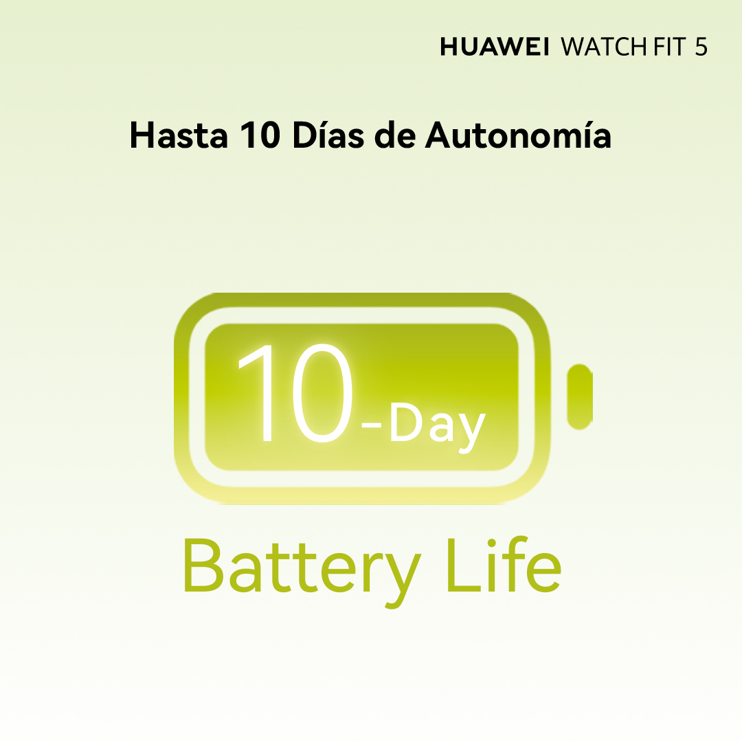 Huawei Watch Fit 5: 10 Días de Batería.