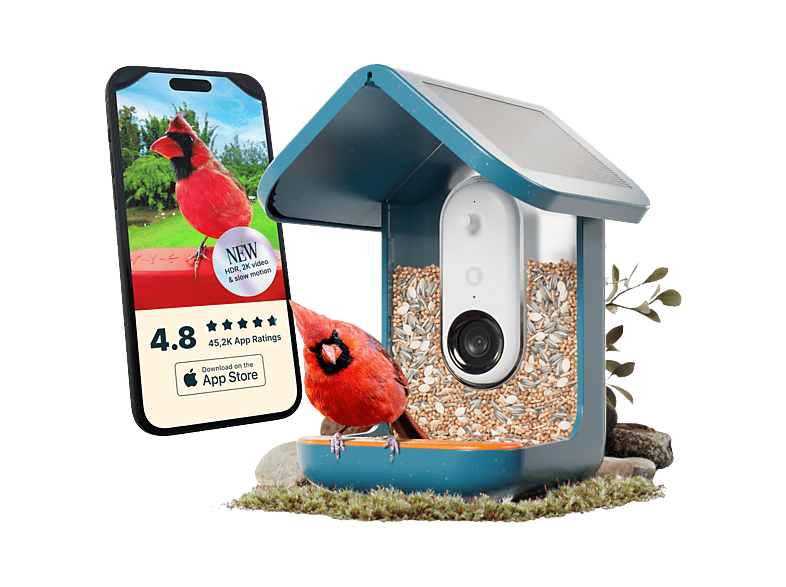 Bird Buddy 2.0 Slimme Vogelvoeder met Zonnepaneel