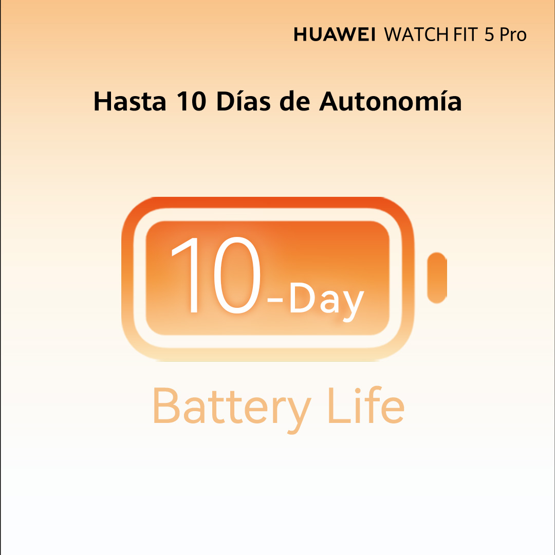 HUAWEI WATCH FIT 5 Pro: 10 Días de Batería.