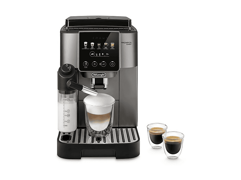MACCHINA CAFFÈ AUTOMATICA DE'LONGHI ECAM220.91.TB, Pressione pompa 15 bar, Potenza 1450 W, Funzione Regolazione macinatura, Programma pulizia, Titanium - Black
