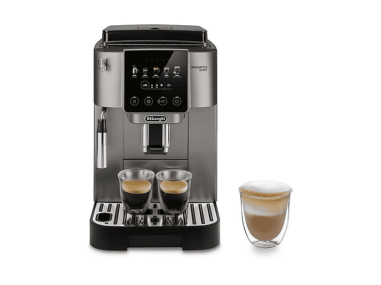 MACCHINA CAFFÈ AUTOMATICA DE'LONGHI ECAM220.50.TB, Pressione pompa 15 bar, Potenza 1450 W, Funzione Regolazione macinatura, Programma pulizia, Titanium - Black
