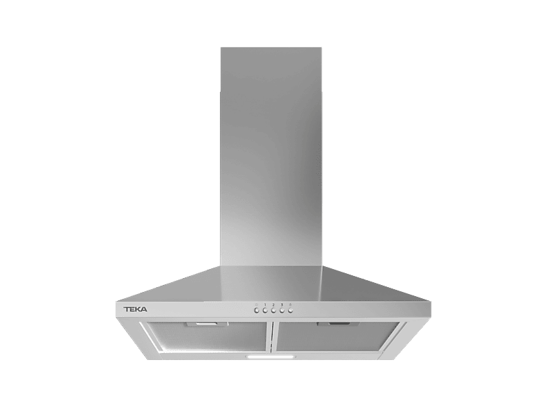 Campana decorativa - Teka DBB 64140 KOS IX, 3 Velocidades, 410 m³/h, 60 cm, Iluminación LED, Acero inoxidable