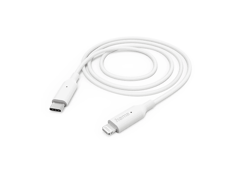 Hama 00201598 Lightning-Kabel 1 m Weiß; USB-Ladekabel