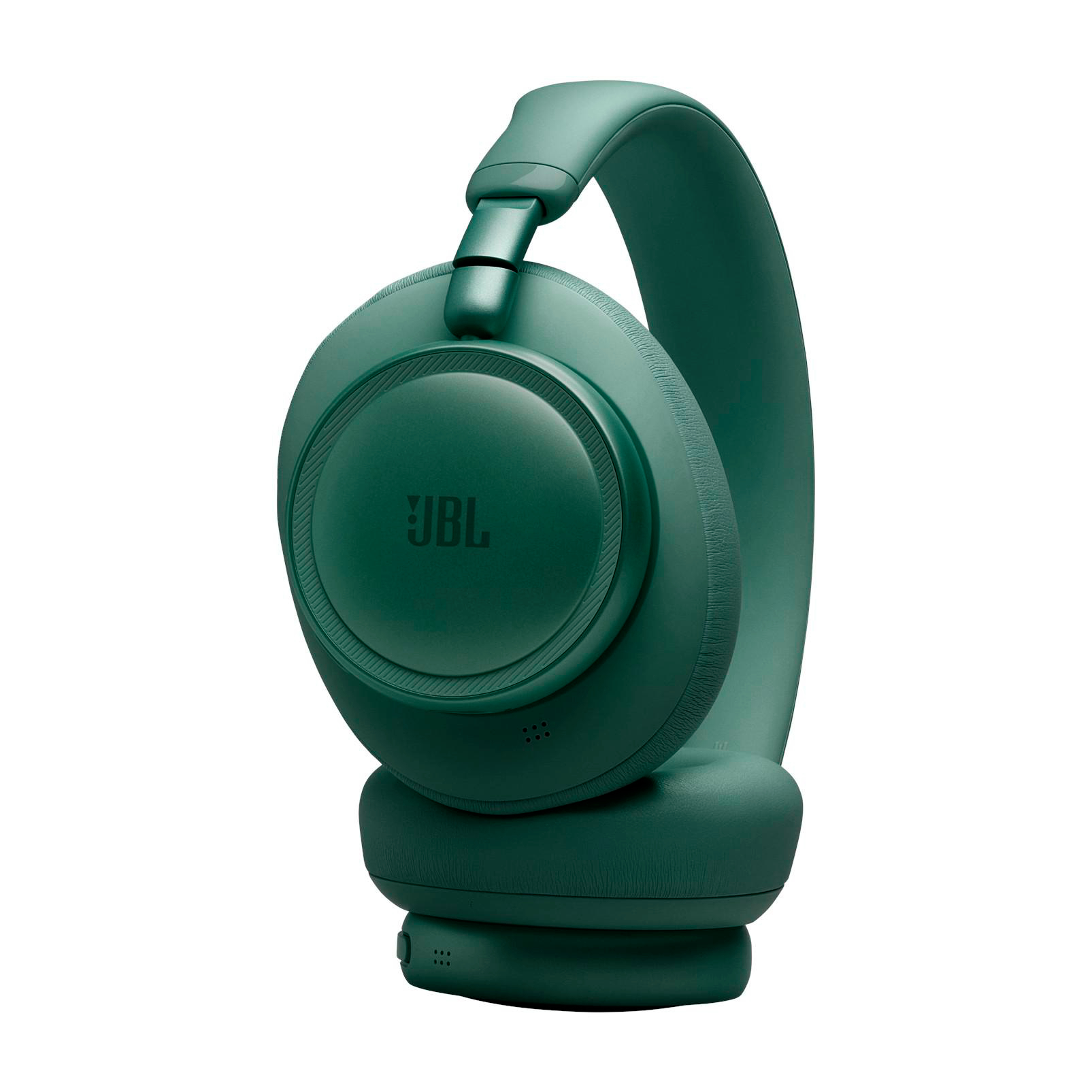 Ein tiefgrüner JBL Kopfhörer mit gepolstertem Bügel und Ohrmuscheln.