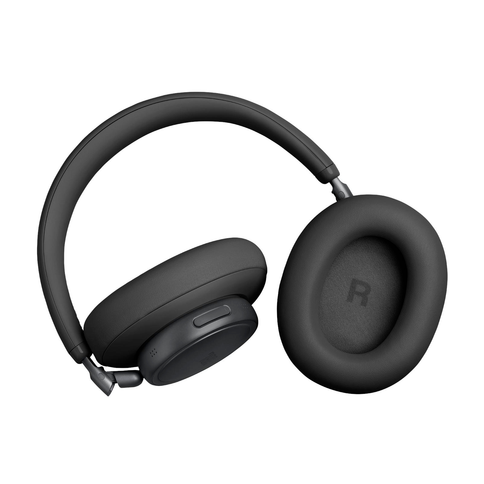 Schwarze Over-Ear-Kopfhörer mit gepolsterten Ohrmuscheln und einem Kopfbügel.