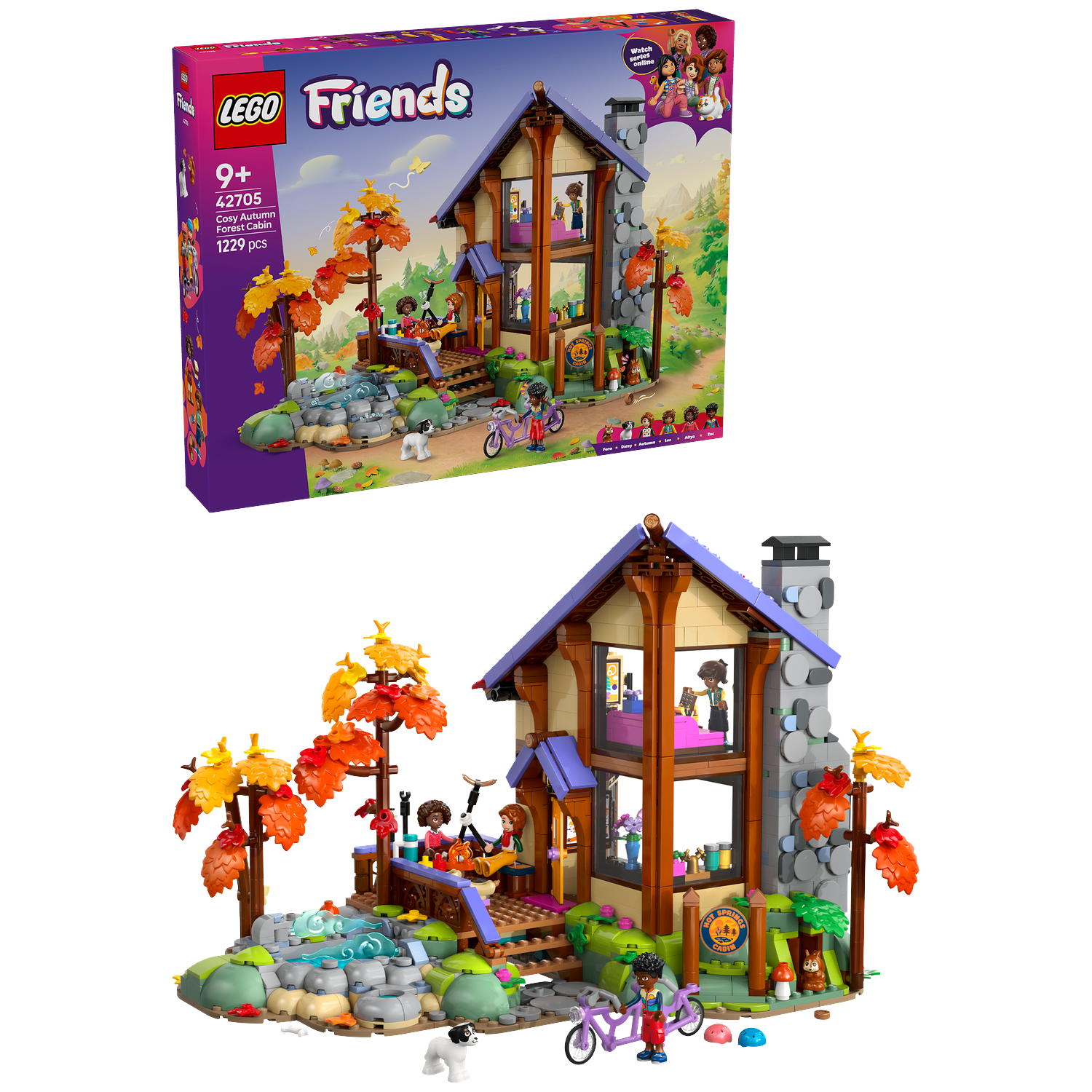 Lego Friends 42705 Cozy Fall Forest Cabin Bouwstenen Multicolor