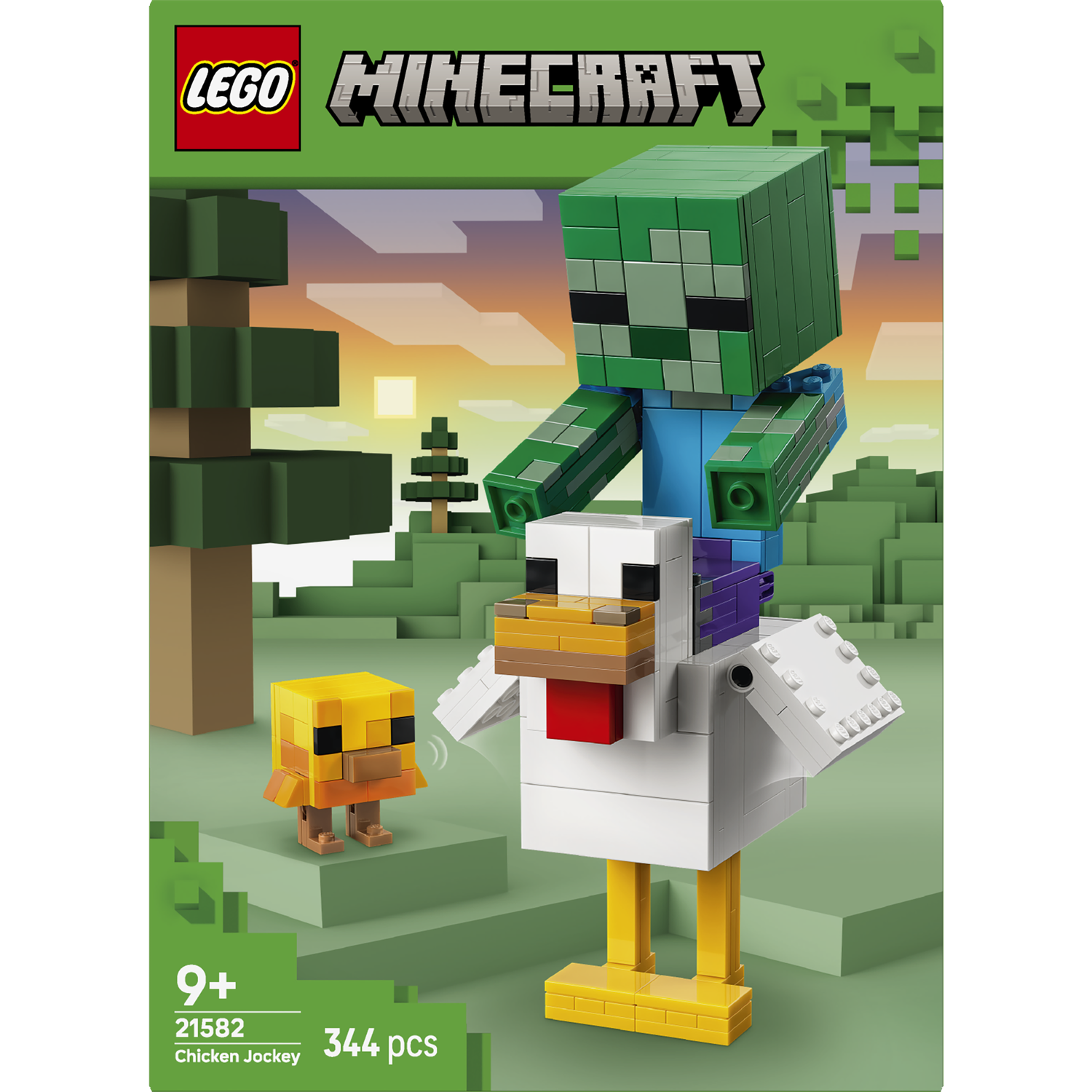 Lego Minecraft: Zombie op kip met kuiken. 9+ jaar.