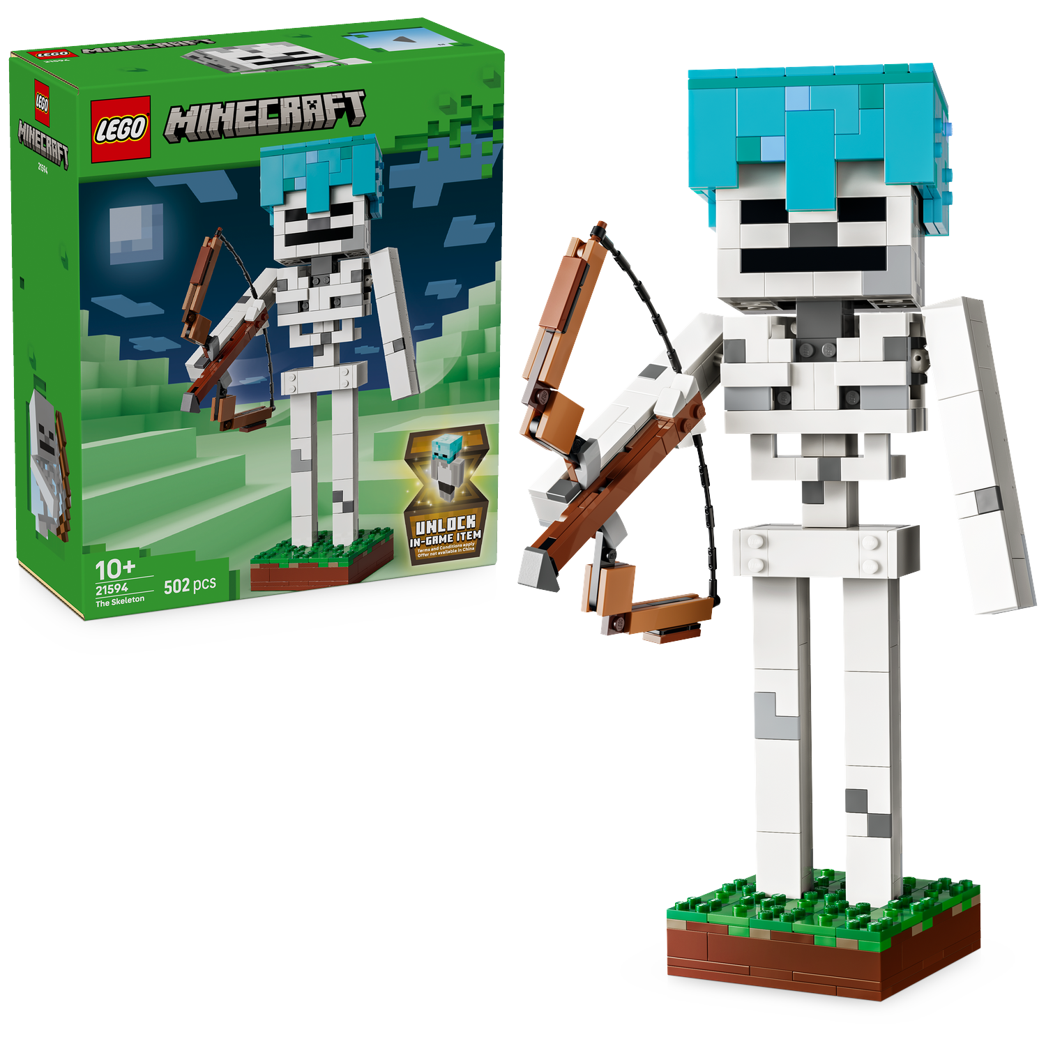 Lego Minecraft 21594 The Skeleton Bouwstenen Multicolor