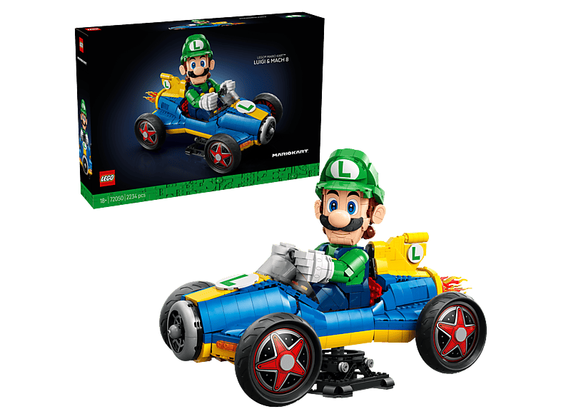 Lego Super Mario 72050 Mario Kart™ – Luigi & Mach 8 Bouwstenen Multicolor afbeelding