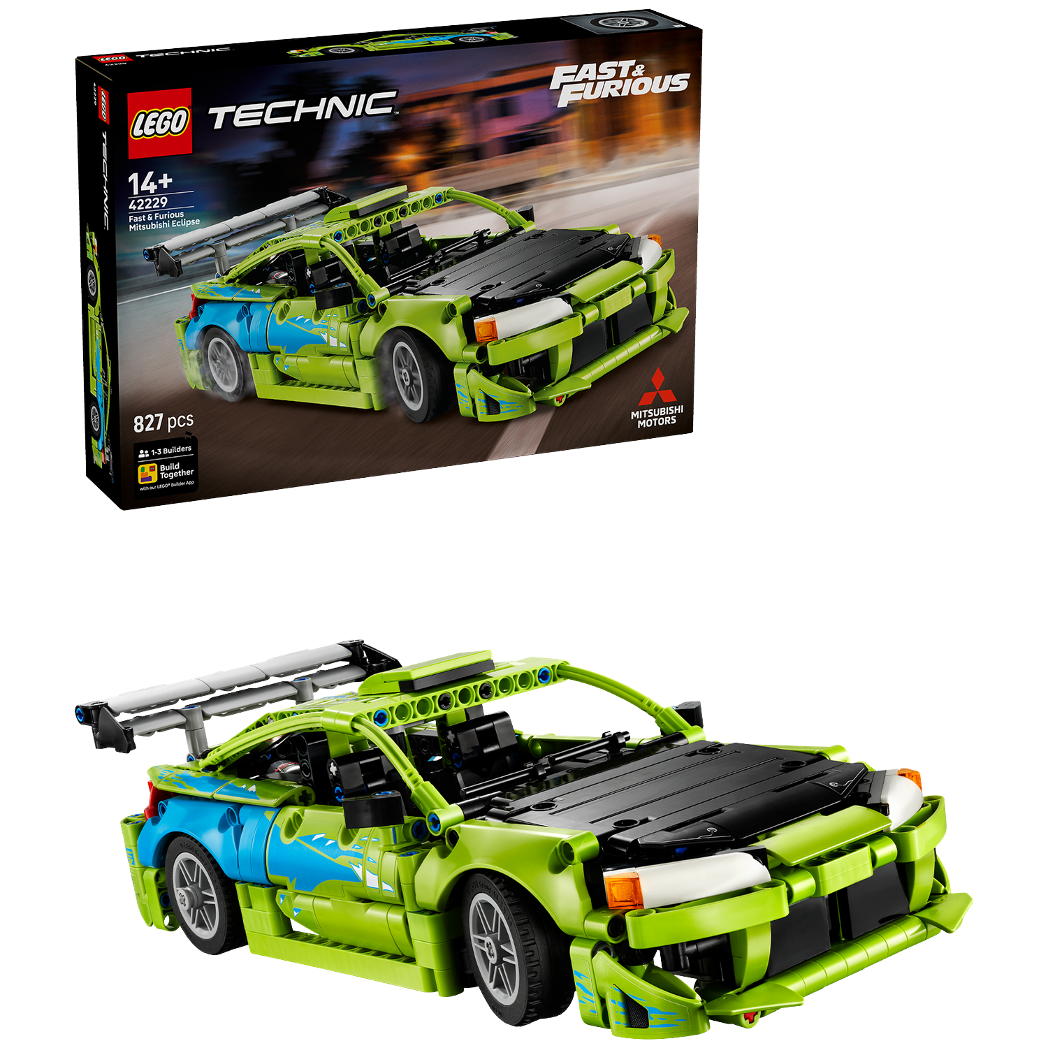 Lego Technic 42229 Fast And Furious Mitsubishi Eclipse Car Bouwstenen Multicolor