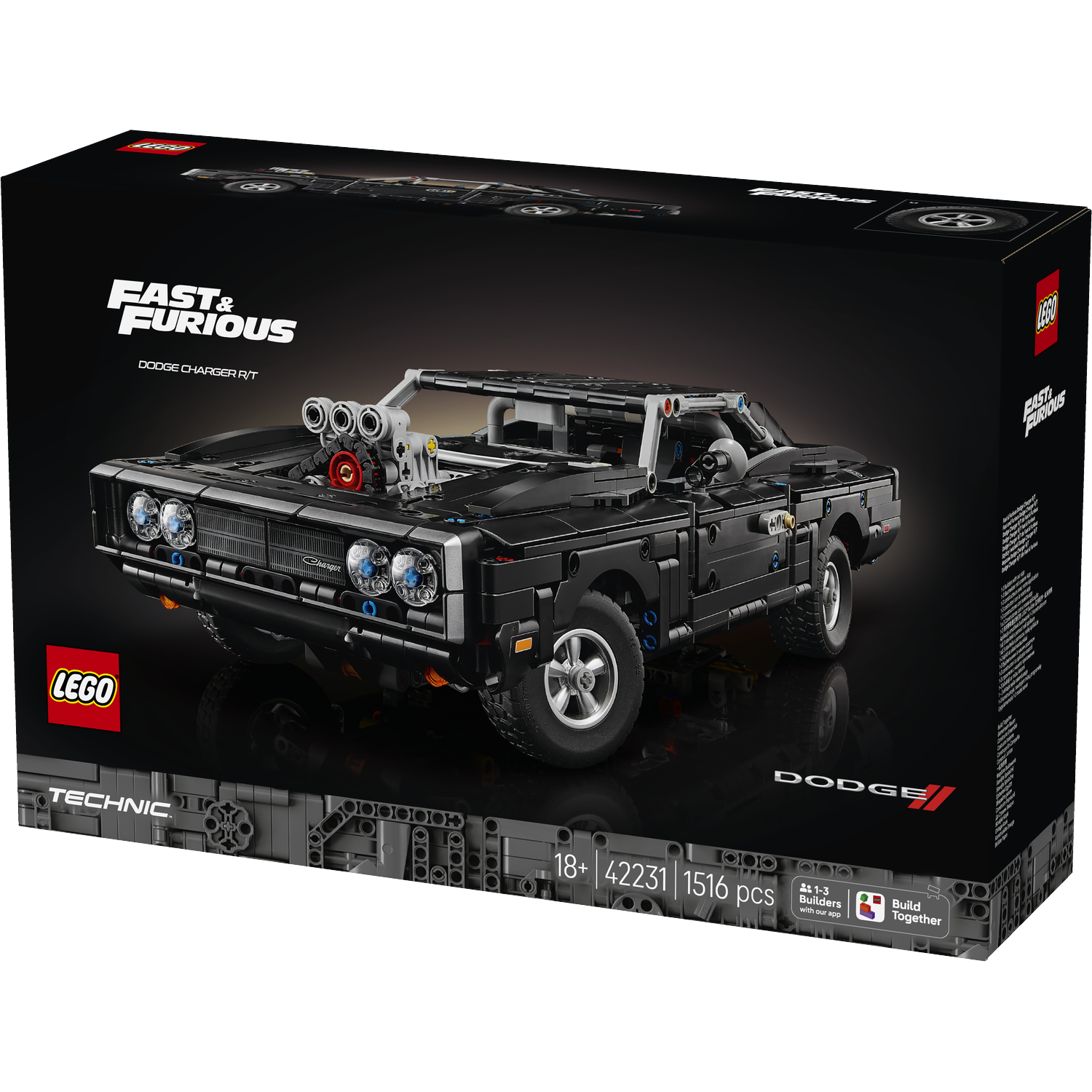 Doos van de Lego Technic Dodge Charger R/T van Fast & Furious.