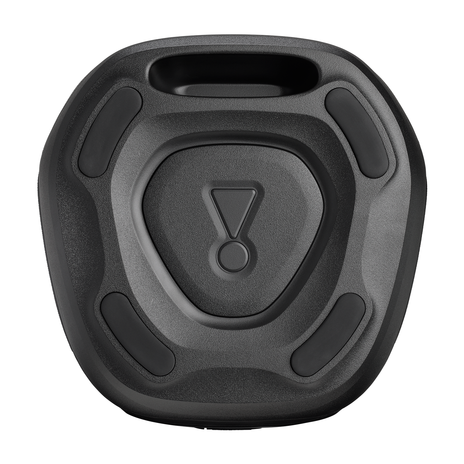 Schwarzer Lautsprecher mit Griff und JBL-Logo.