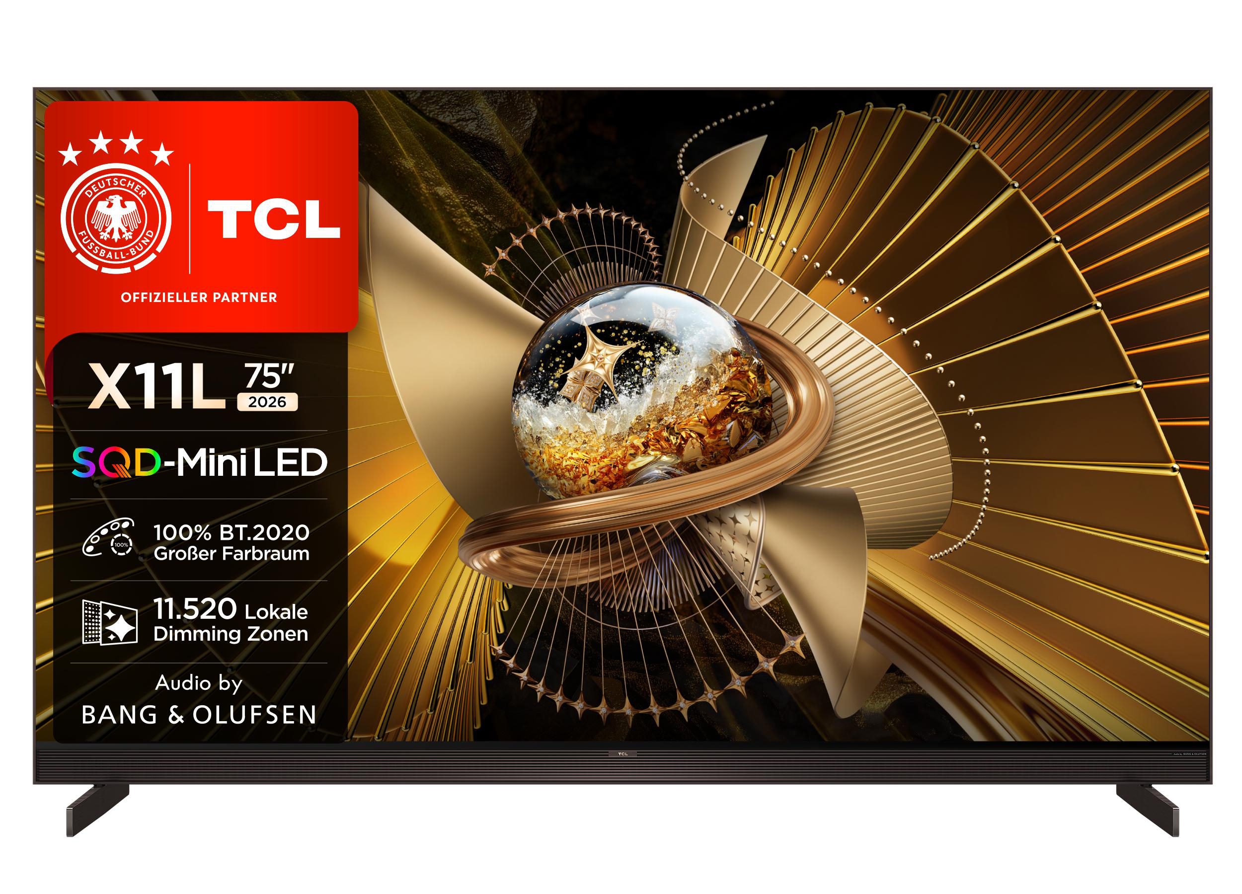 TCL X11L 75 Zoll Fernseher mit SQD-Mini LED, BT.2020 und 11.520 Dimming Zonen.