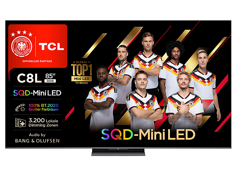 TCL 85C8L SQD-Mini LED TV (Flat, 85 Zoll / 215,9 cm, UHD 4K, SMART TV)