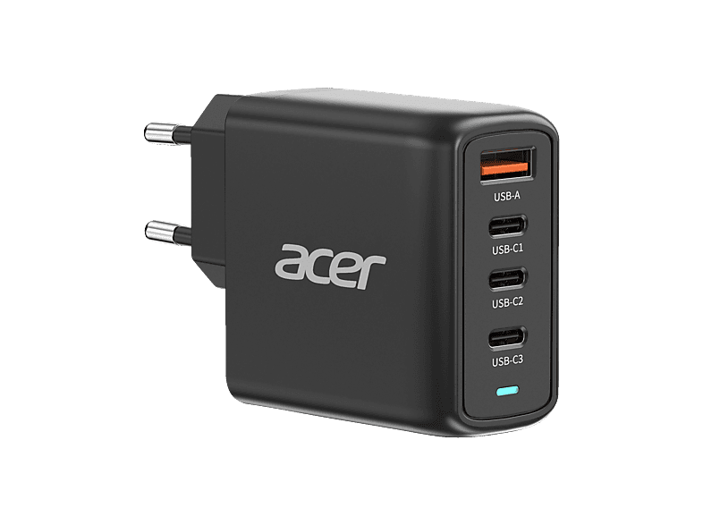 ACER 100 Watt PD GaN Notebook Ladegerät, 3x USB-C und 1x USB-A; Schnellladegerät