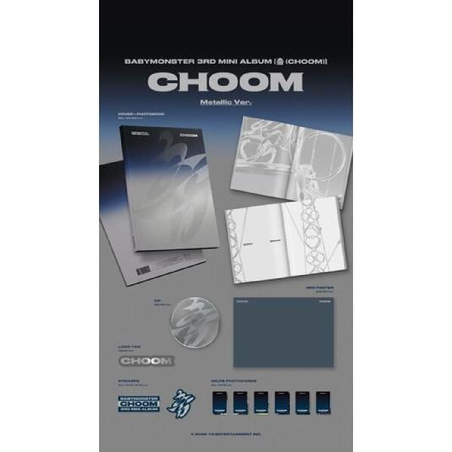 BABYMONSTER 3rd Mini Album 'CHOOM' Metallic Ver. content display.