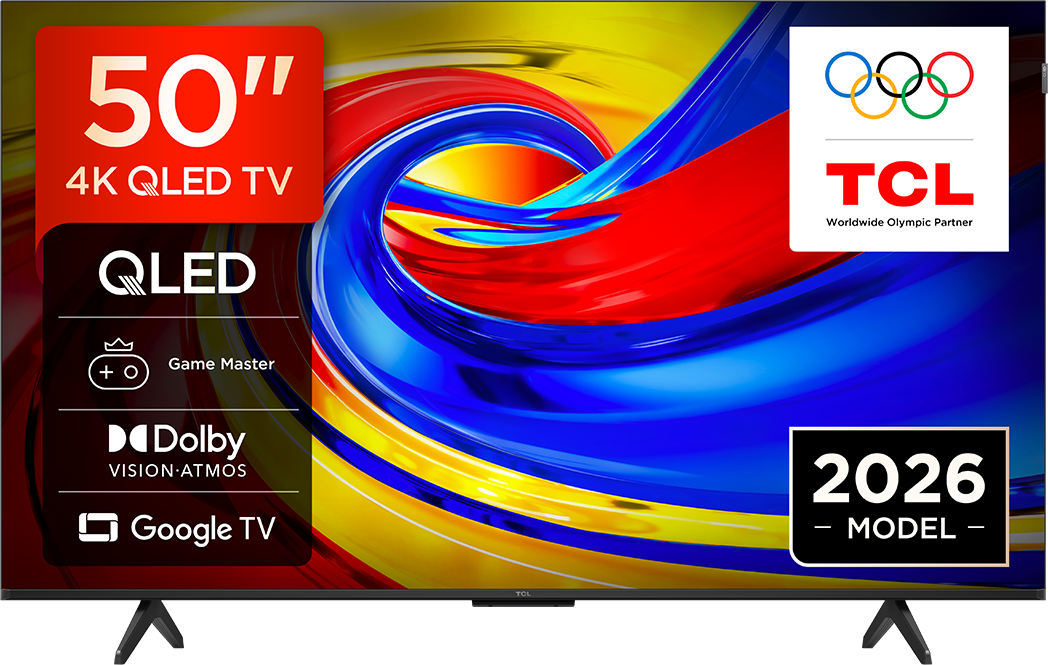 50" 4K QLED TV Dolby Vision/Atmos és Google TV. TCL, olimpiai partner.