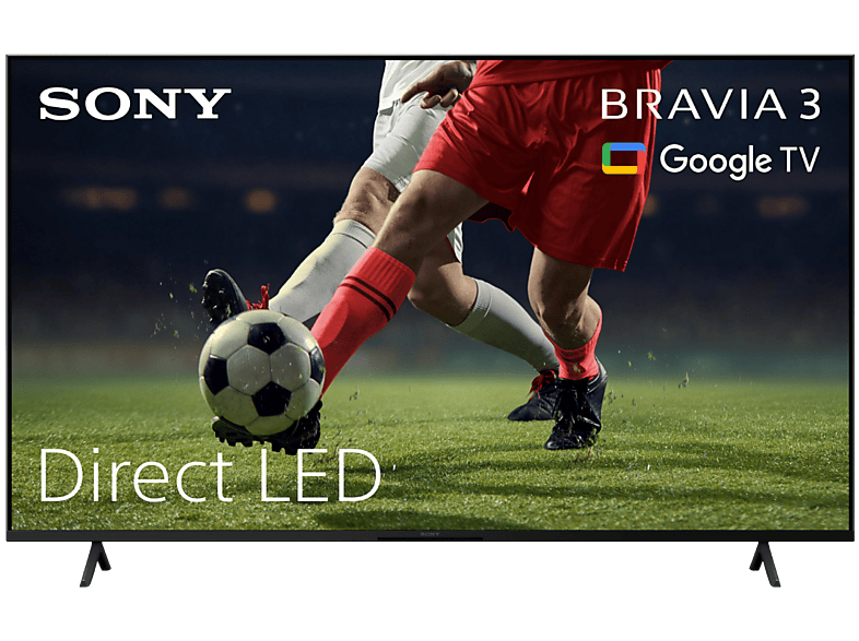 TV LED 85" - Sony Bravia 3, Direct LED, 4K HDR Processor X1 con IA, Smart (Google TV), TDT HD, DVB-T2, Dolby Atmos/Vision, Chromecast, Eco, 85S35
