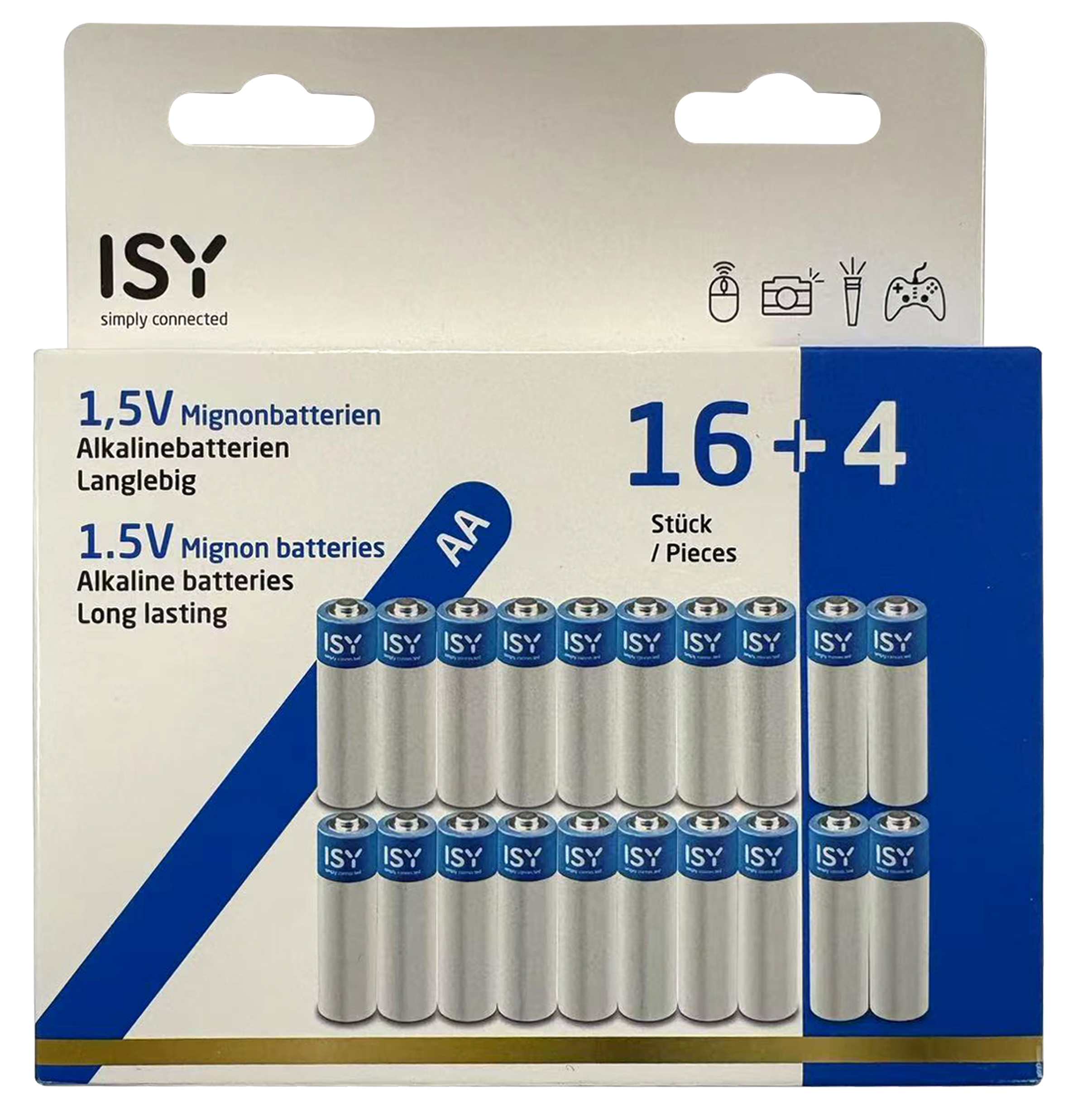 ISY IBA-2001 AA elem - 1,5V, 16+4 db
