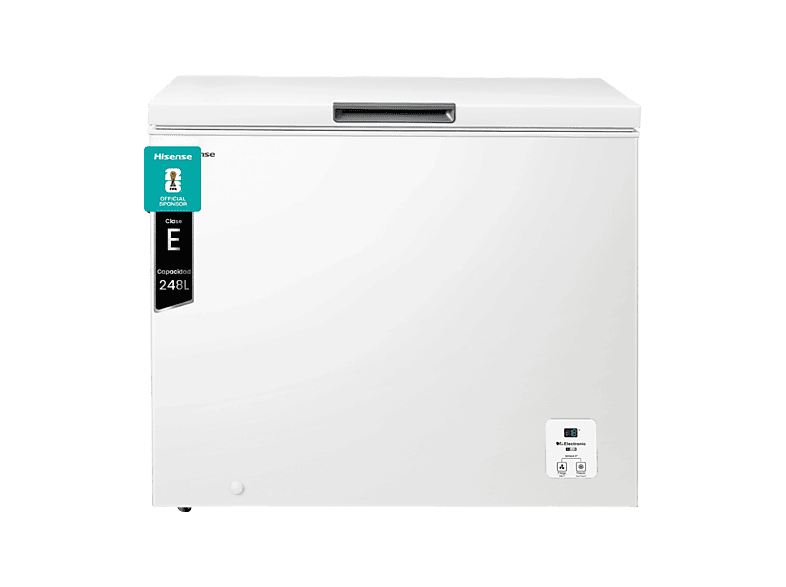 Congelador horizontal - Hisense FT321D4AWLE, 248 l, 88 cm, Cesta interior, Blanco