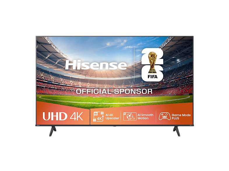 TV LED 43" - Hisense 43A6Q, UHD 4K, Quad Core/MT9603, IA 4K Upscaler, Modo Juego Plus, Control por voz, Negro