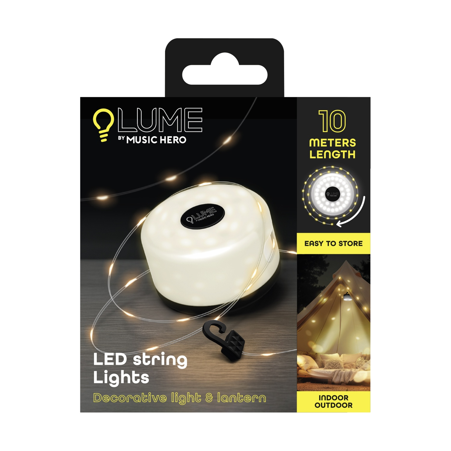 Confezione luci LED LUME, lunghezza 10m, decorative.