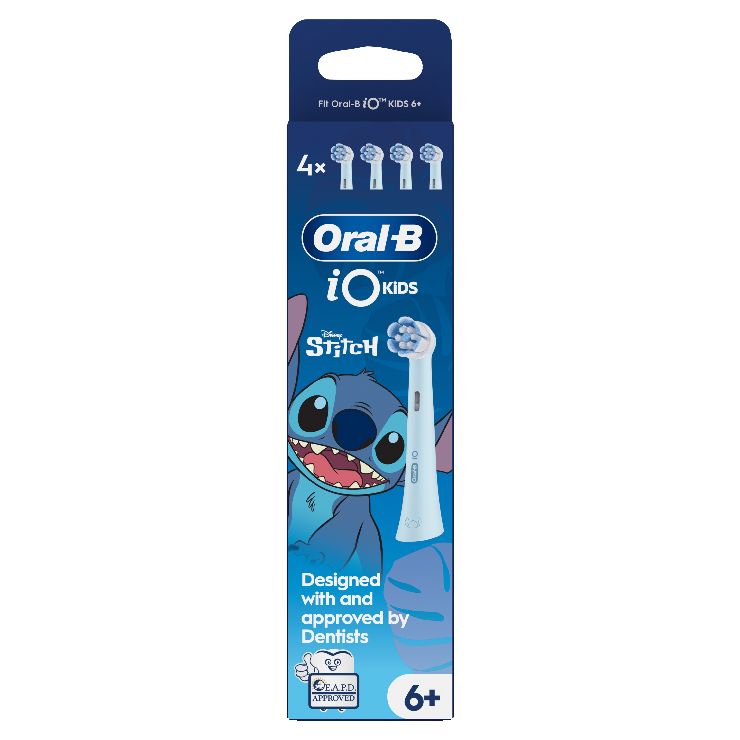 Końcówki Oral-B iO Kids 4 szt. z motywem Stitch, dla dzieci od 6 lat.