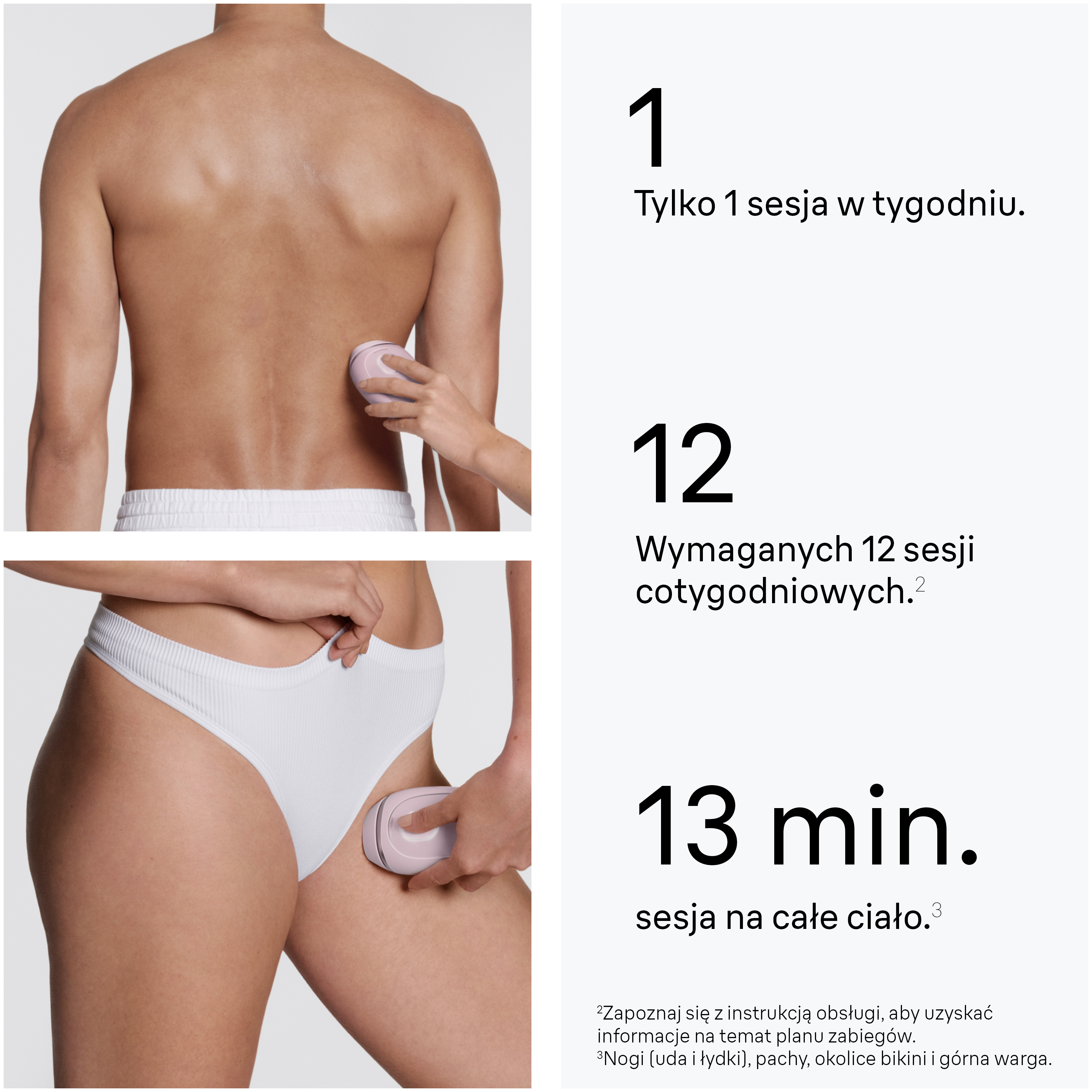 Urządzenie przykładane jest do pleców i uda osoby.