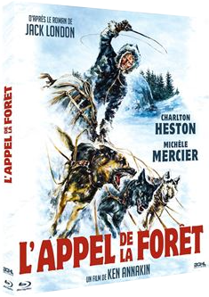 Een man met hondenslee in besneeuwd landschap, filmposter.