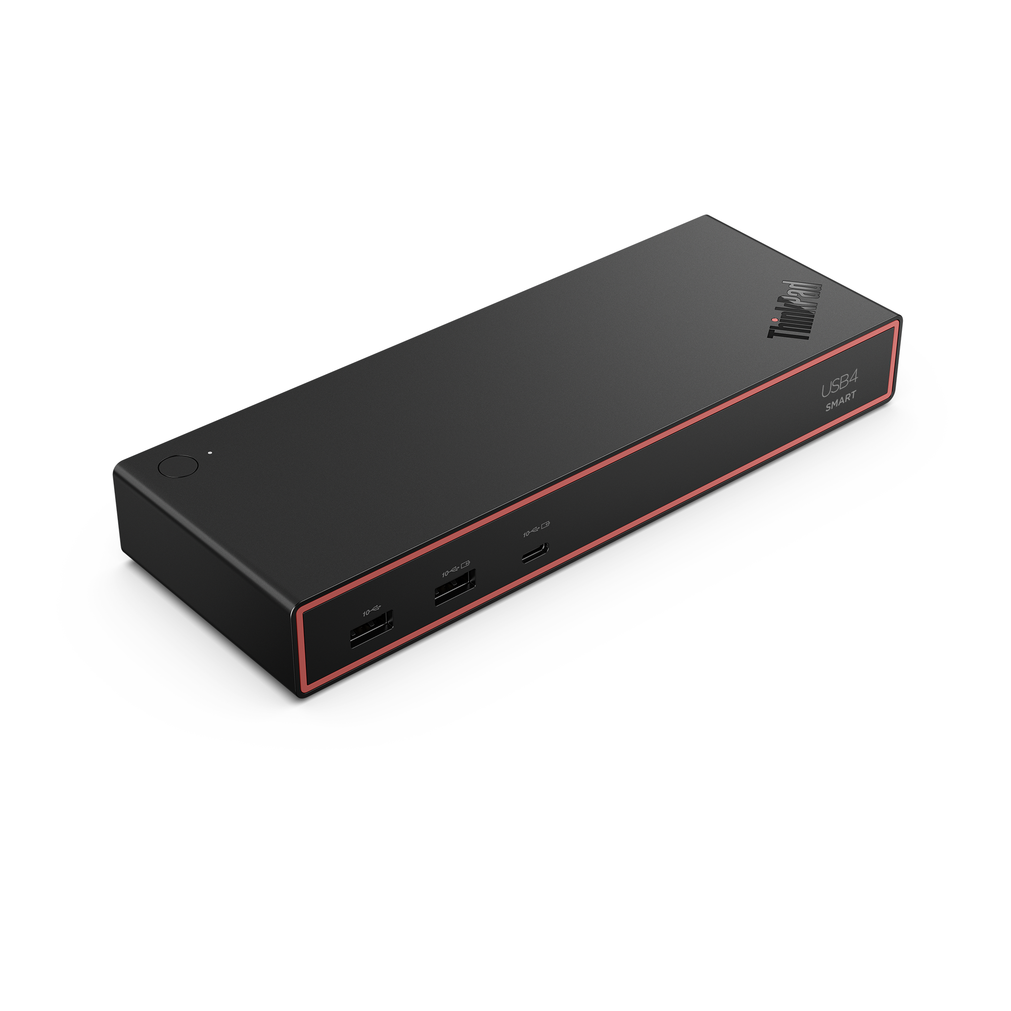 Hub USB4 Smart negro con logo ThinkPad y detalles rojos.