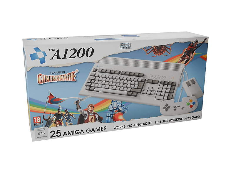 Consola retro - Koch Media THE A1200, 1 kb, 25 juegos incluidos, Gris – imagen 2