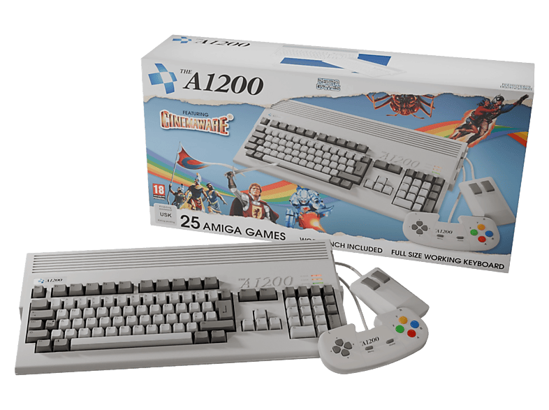 Consola retro - Koch Media THE A1200, 1 kb, 25 juegos incluidos, Gris