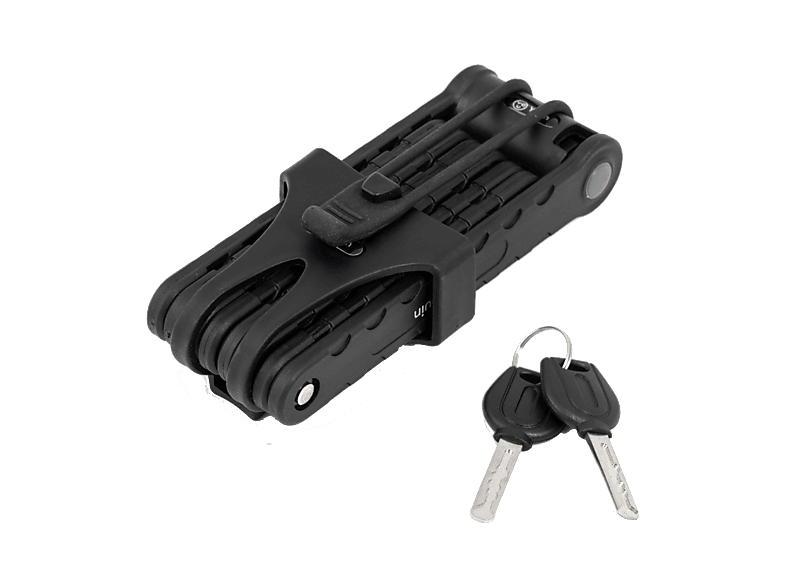 Candado - Youin MA1025, Con llave, Plegable, 8 placas con remaches de acero, Negro