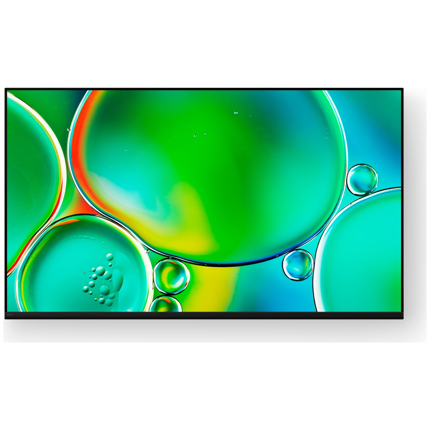Groene en blauwe bubbels op een verlopende achtergrond, close-up.