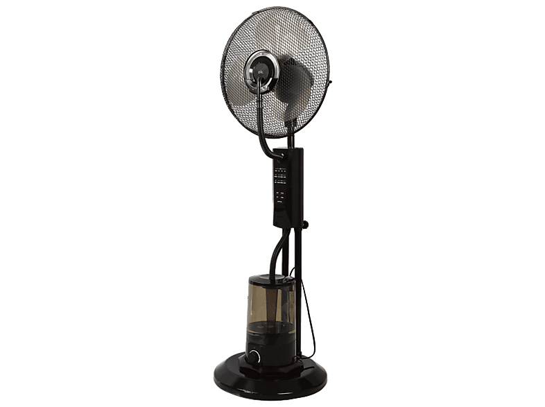 Ventilador de pie - ok. OSFW 407526 B ES, 75W, 3 Velocidades, Motor AC, Función nebulizador agua, Temporizador 7.5h, Negro