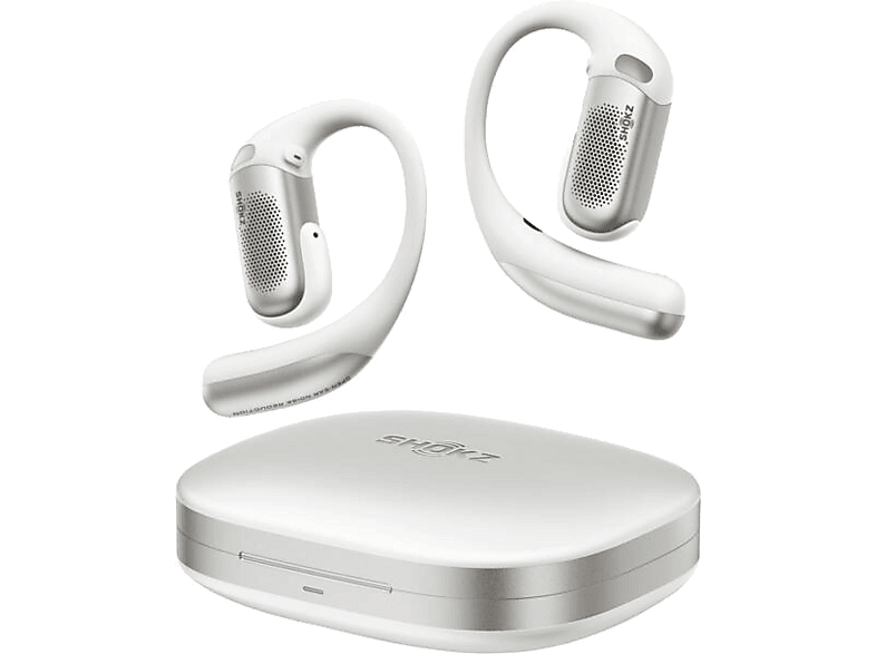 Auriculares True Wireless - Shokz OpenFit Pro, 50 h Autonomía, Reducción de Ruido, IP55, Blanco