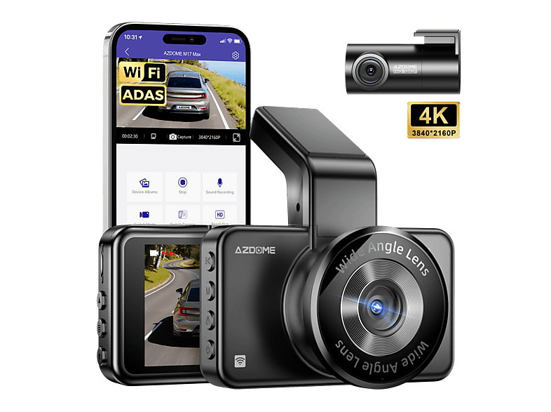 AZDOME M17 Max 4K 2 Kameralı Adas Araç Kamerası Fiyat & Özellik