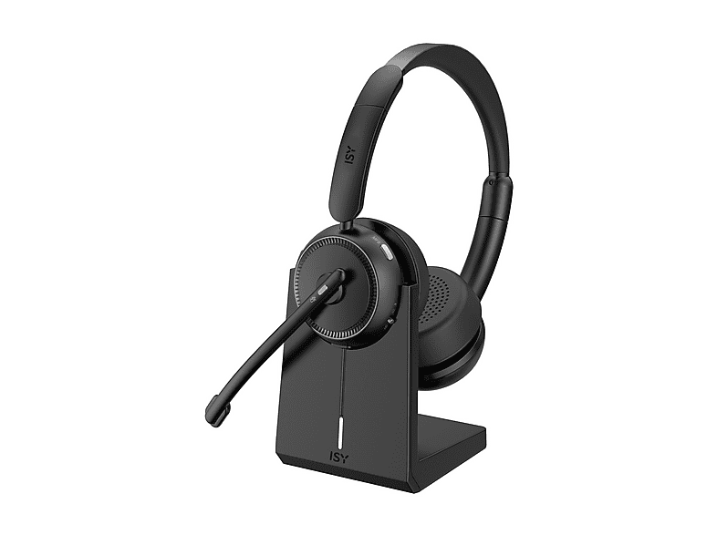 ISY CUFFIE CON SUPPORTO PC, Nero