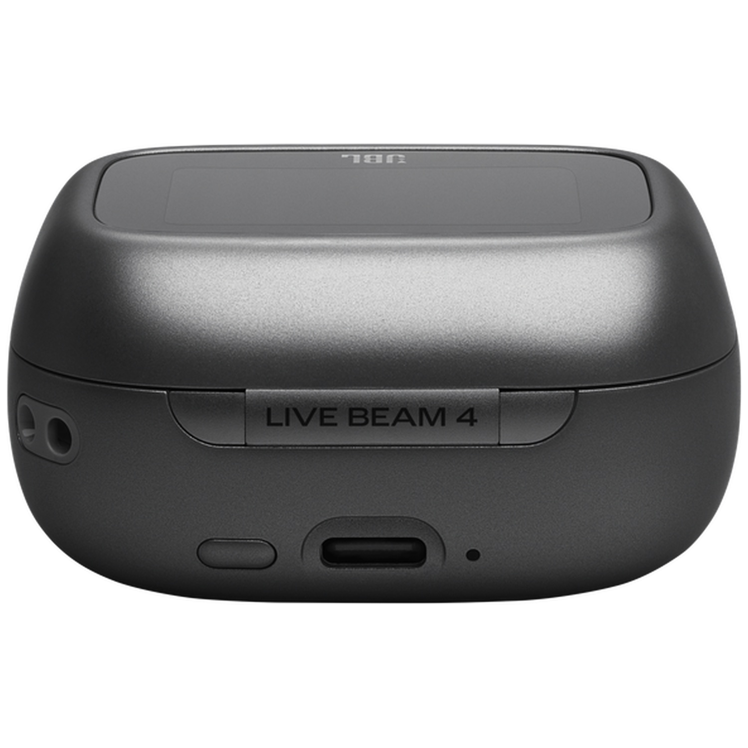 Black headphone charging case with JBL logo and USB-C port.