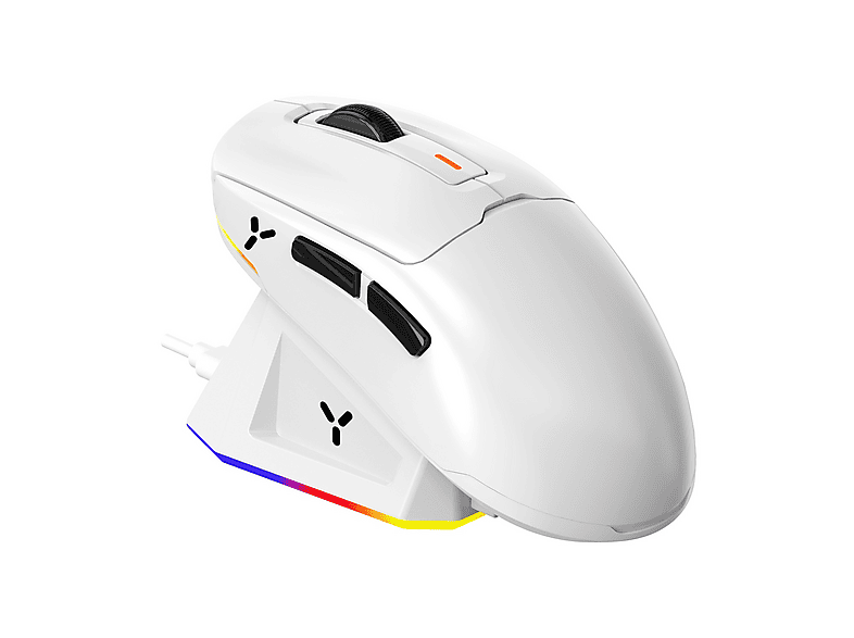 MOUSE GAMING ISY IGM-6000-WT E RIC., Collegamento Wireless, Ingresso: Otticamente a diodi laser, Scrolling 2 direzioni, Risoluzione max 16000 dpi, Bianco