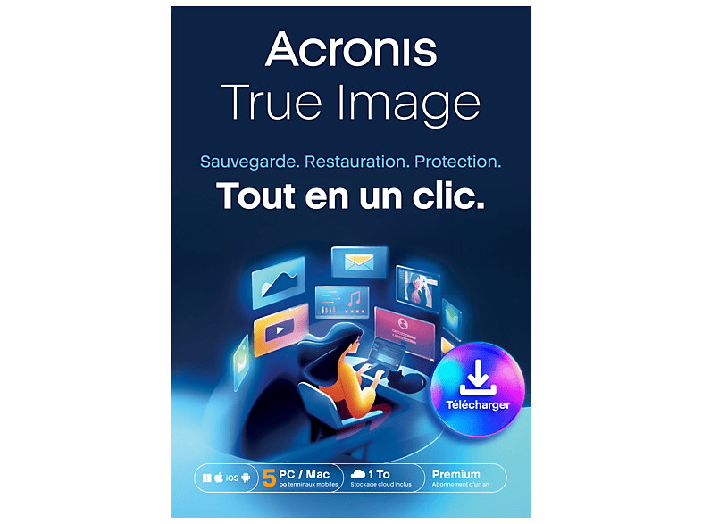 Acronis True Image Premium (5 appareils + 1 To Cloud)