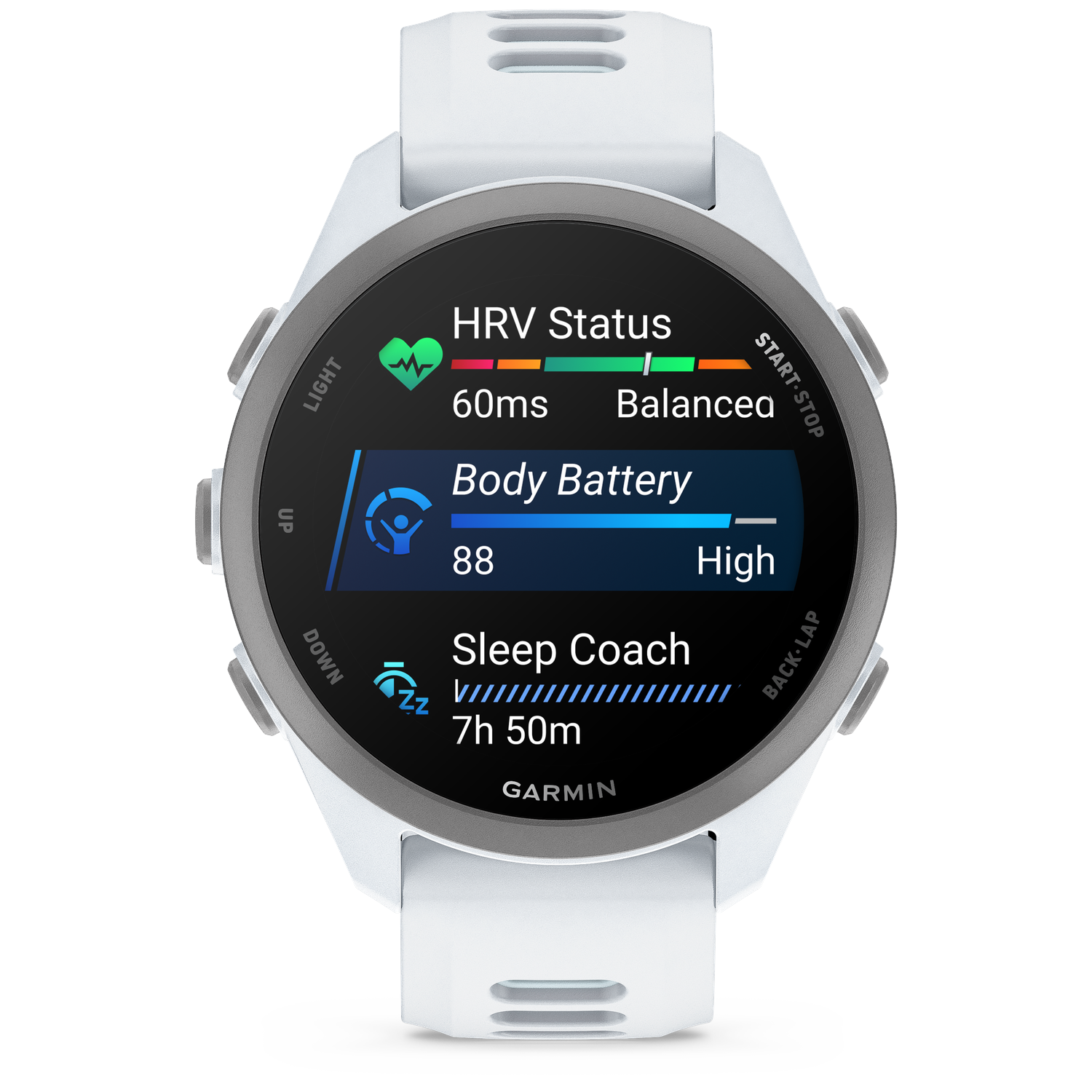 GARMIN Forerunner 170 Sporthorloge Whitestone/Blue