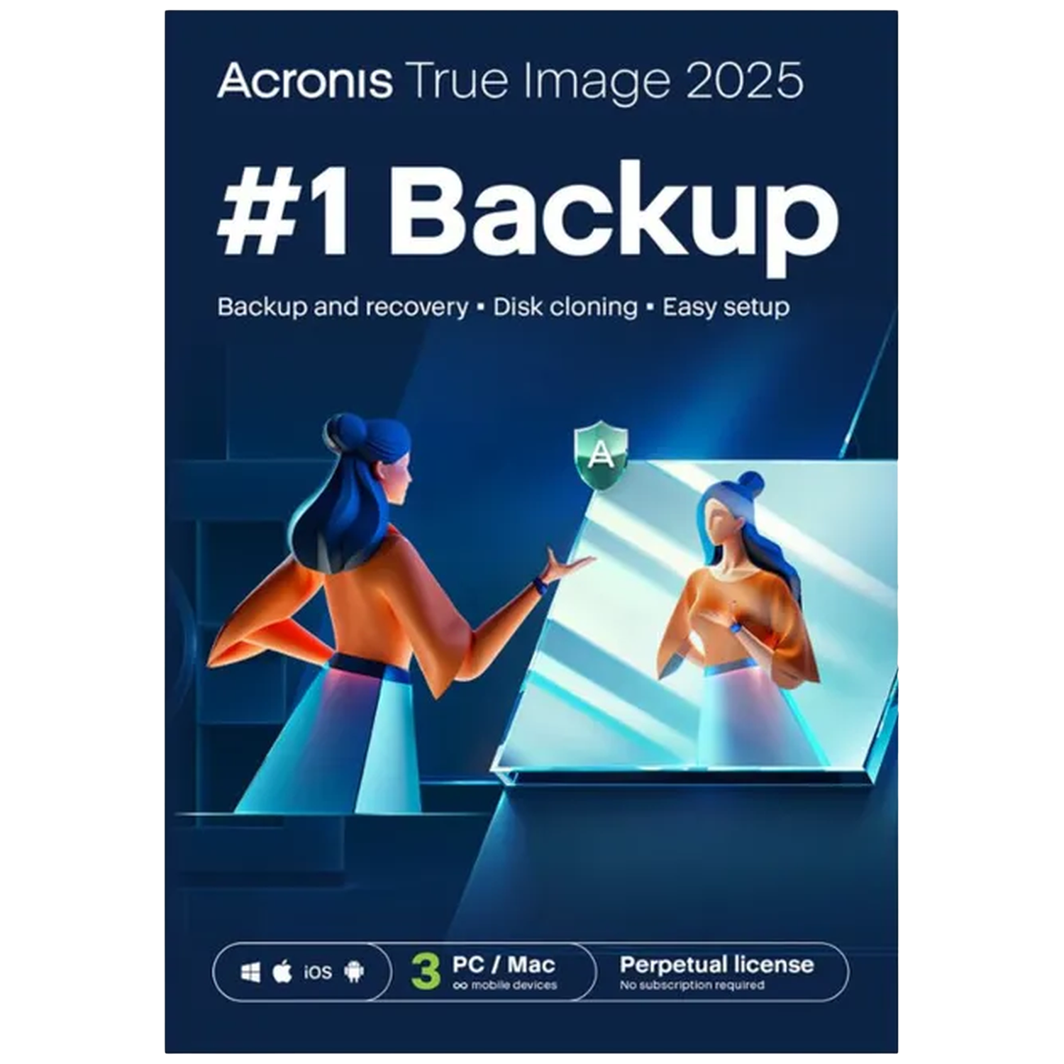 Acronis True Image 2025: #1 Backup. Functies: back-up, herstel, schijfklonen, eenvoudige installatie.