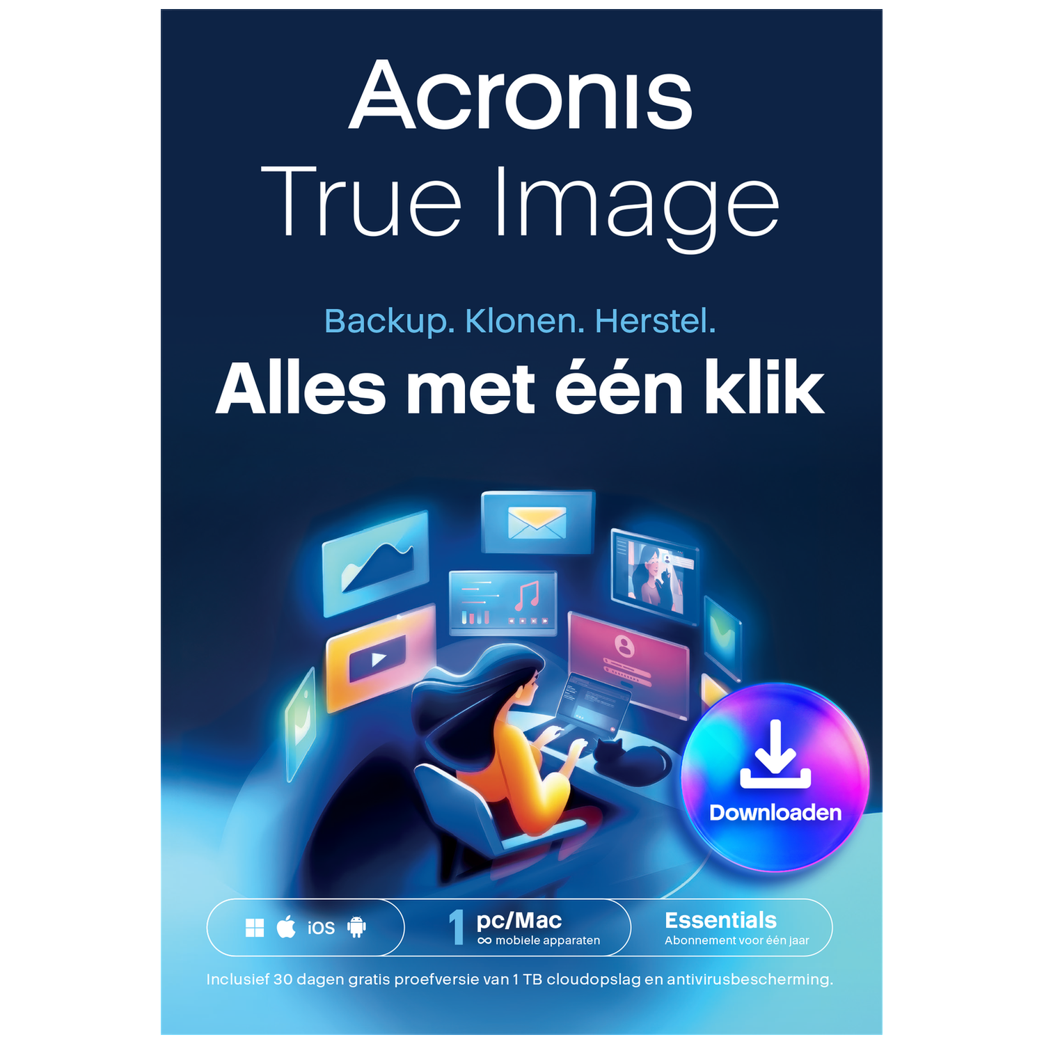 Acronis True Image: Backup, Klonen, Herstellen. Alles met één klik.