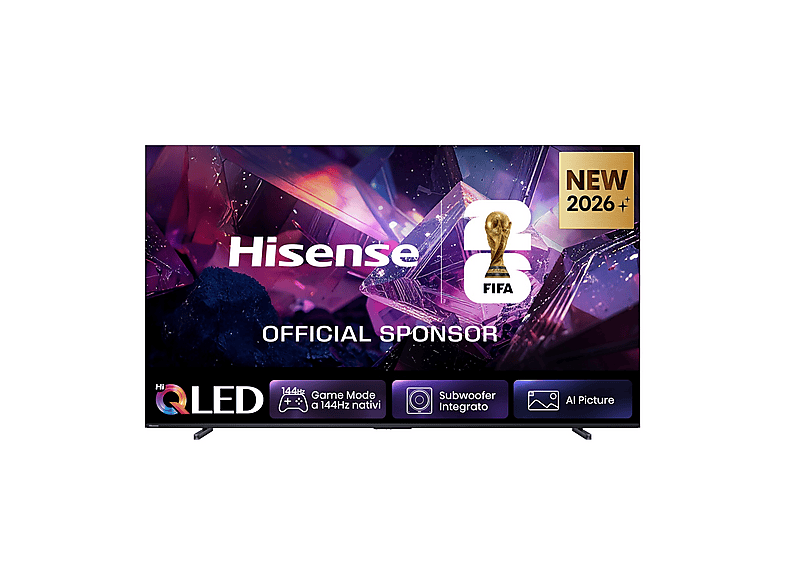 HISENSE 100E7S PRO TV QLED, SMART TV, 100 ”, Processore Quad Core MT9618, NERO, Classe E