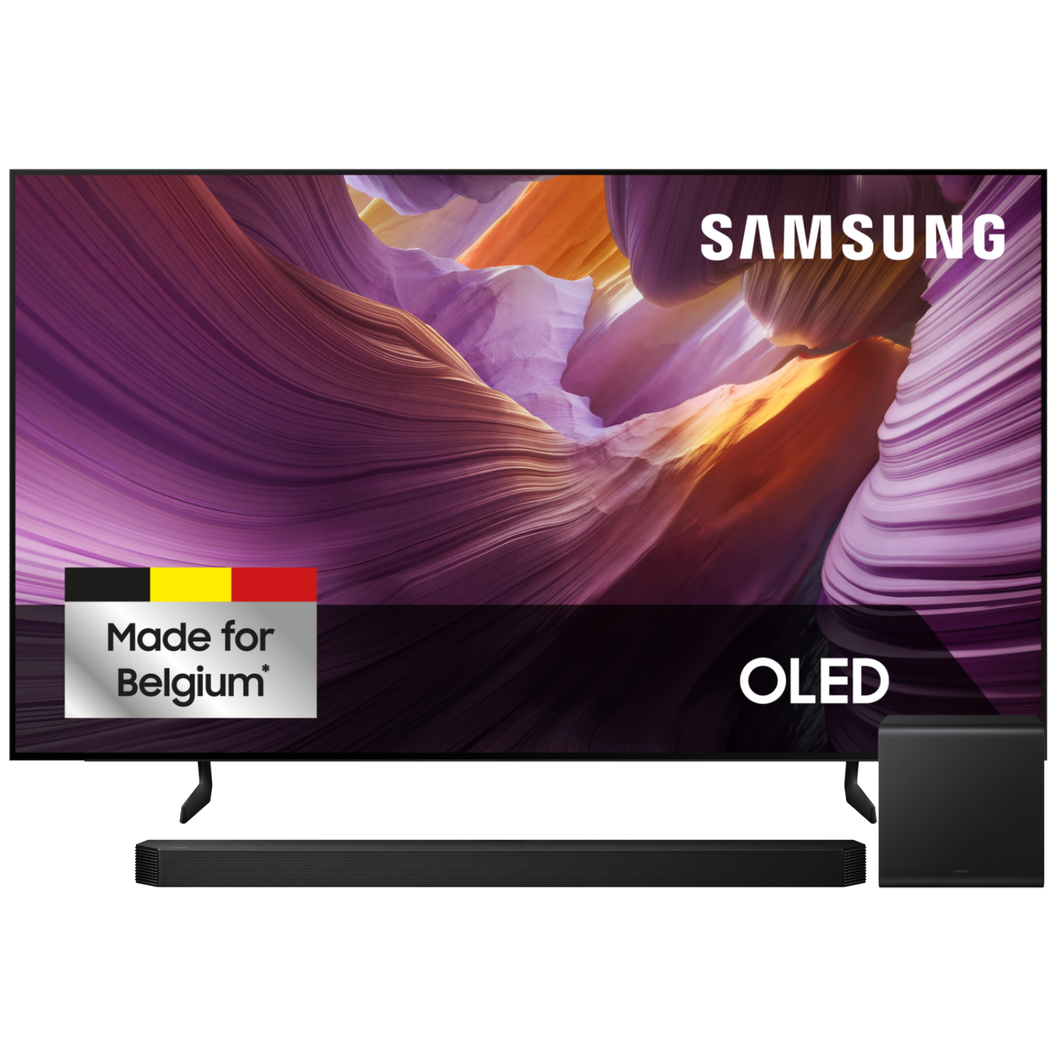 TV Samsung OLED avec barre de son et caisson de basses, 