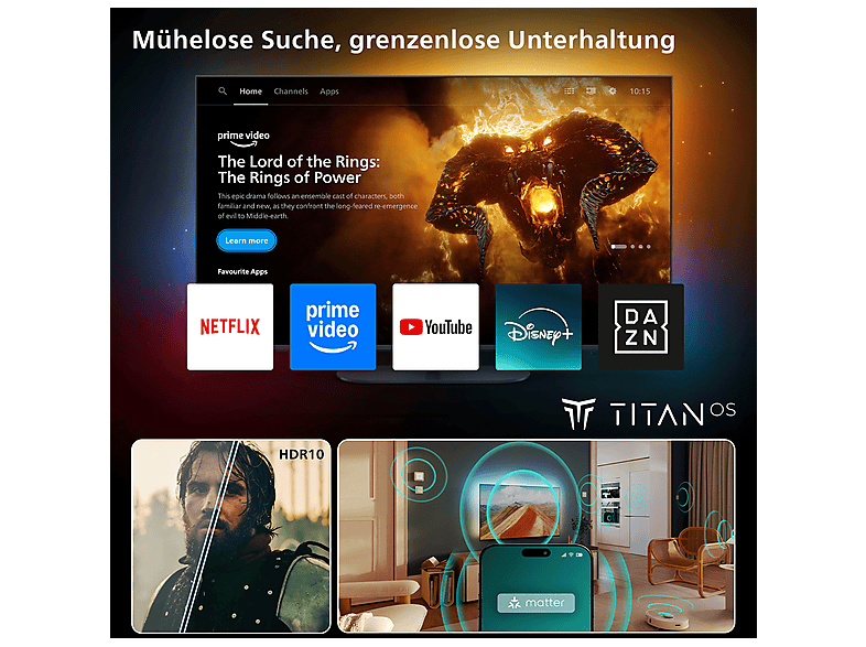 Philips 32PQS6951 (2026) 32 Zoll QLED Full HD Smart Ambilight TV; QLED TV — Foto 3 von 5