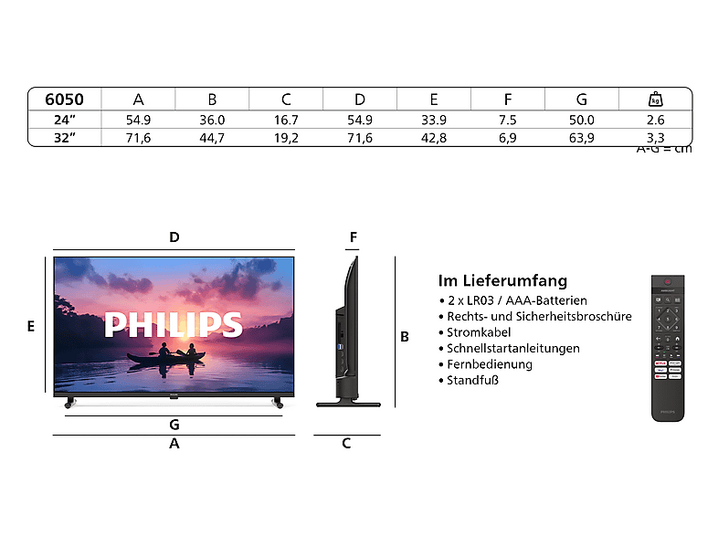 Philips 24PHS6050 (2026) 24 Zoll HD-ready Smart TV; LED TV — Foto 3 von 5