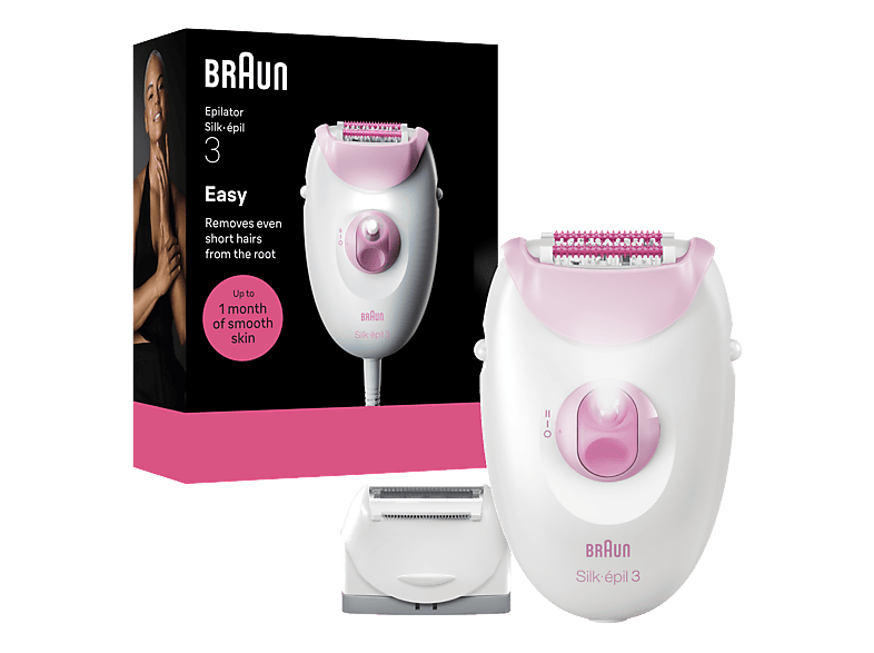 Depilator BRAUN SE3-031 Silk·épil 3 Biało-różowy