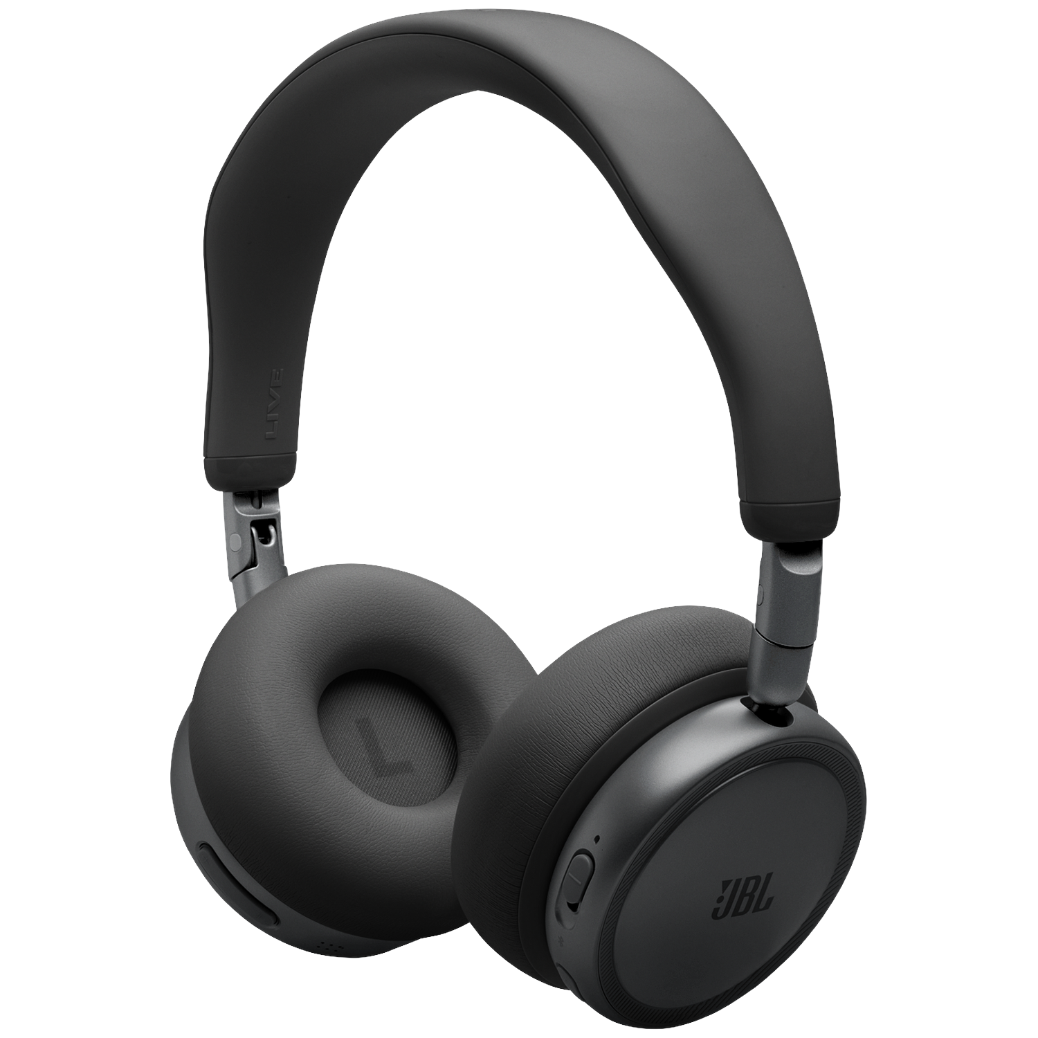 Black JBL headphones with a padded headband and earcups.